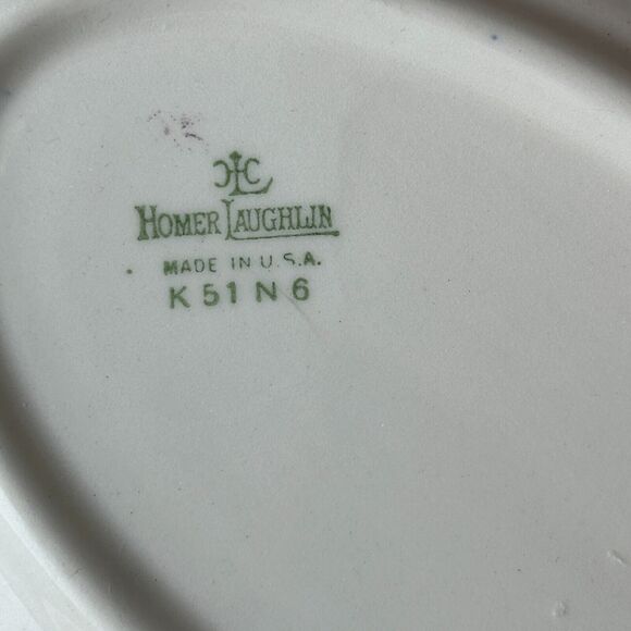 Vtg 1950s Homer Laughlin China Serving Dish Rose Gold Filigree Retro Cottage USA - Picture 12 of 12
